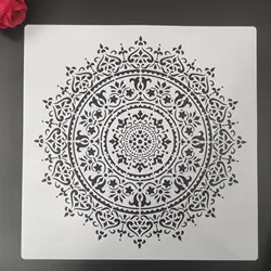 30*30cm grande mandala geometria diy pintura de parede estênceis estênceis scrapbook para colorir álbum de gravação modelo decorativo n1