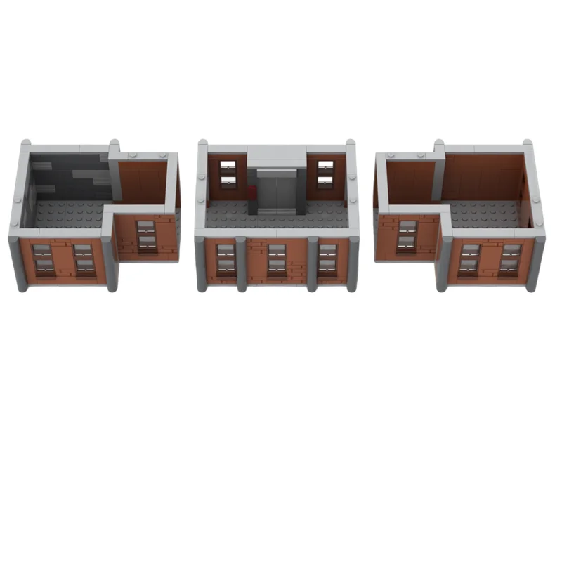 Grand Manor Facade MOC Building Blocks 417 Parts Stately Mansion Front Wall Display DIY Brick Desktop Collectible