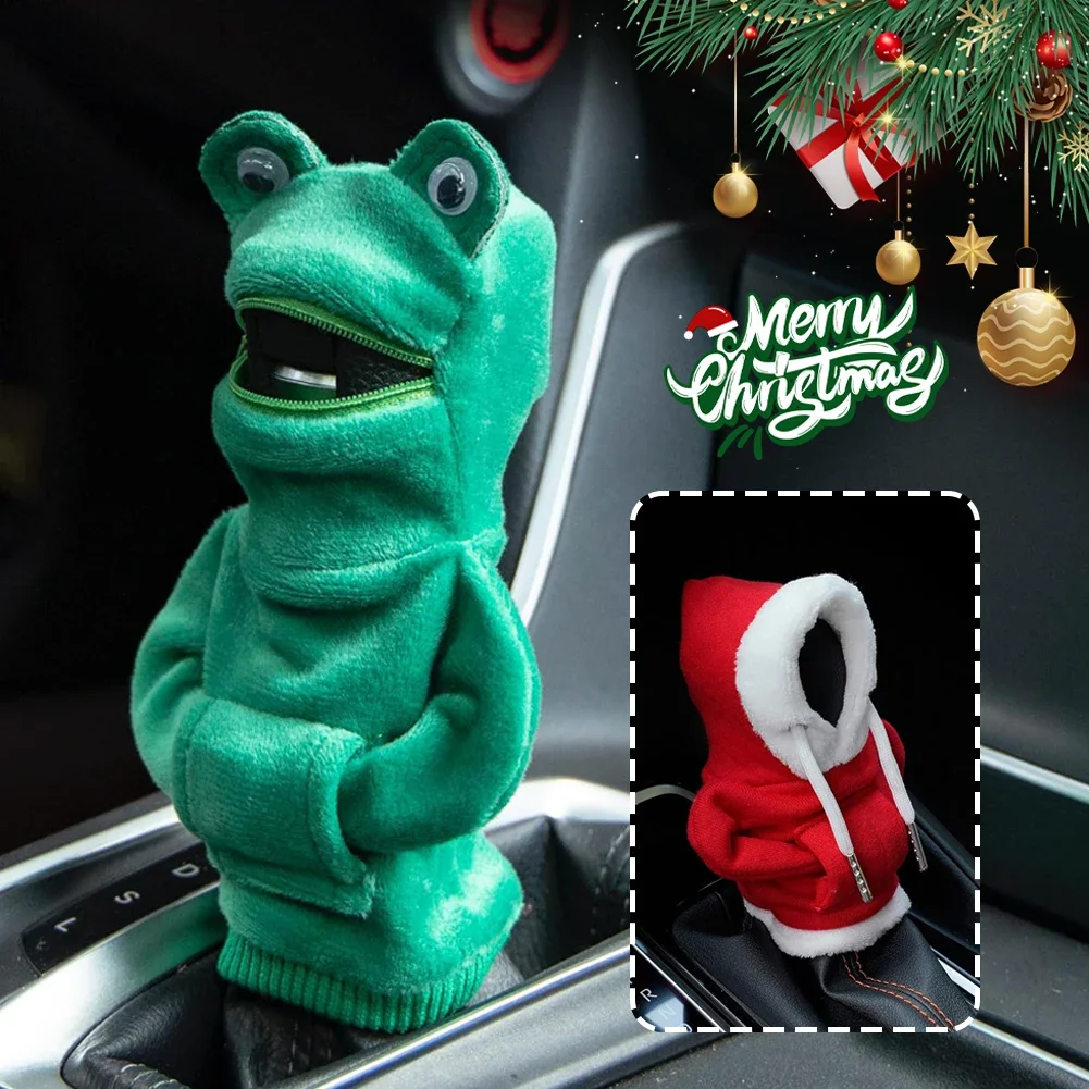 Hoodie Car Gear Shift Cover Fashion Gearshift Hoodie Car Gear Shift Knob Cover Manual Handle Gear Sweatshirt Shark Frog Hoodie