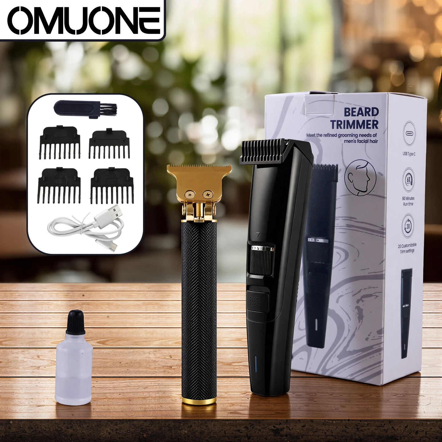 OMUONE 2026 Hair Cutting Machine Electric Hair Clipper Cordless Shaver Barber USB Fast Charging Hair Trimmer For Hairdresse image 6