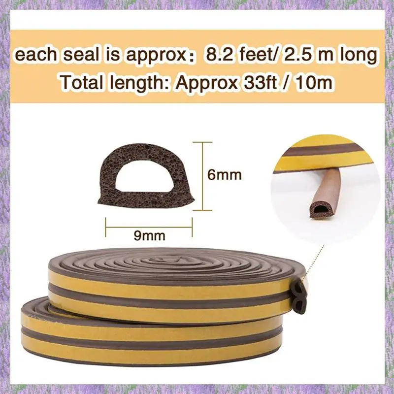 L81A 2025-6 لفة إيفا ختم الطقس قطاع رغوة الشريط D نوع 10 متر أبواب النوافذ مشروع استبعاد المضادة للتصادم شرائط عزل