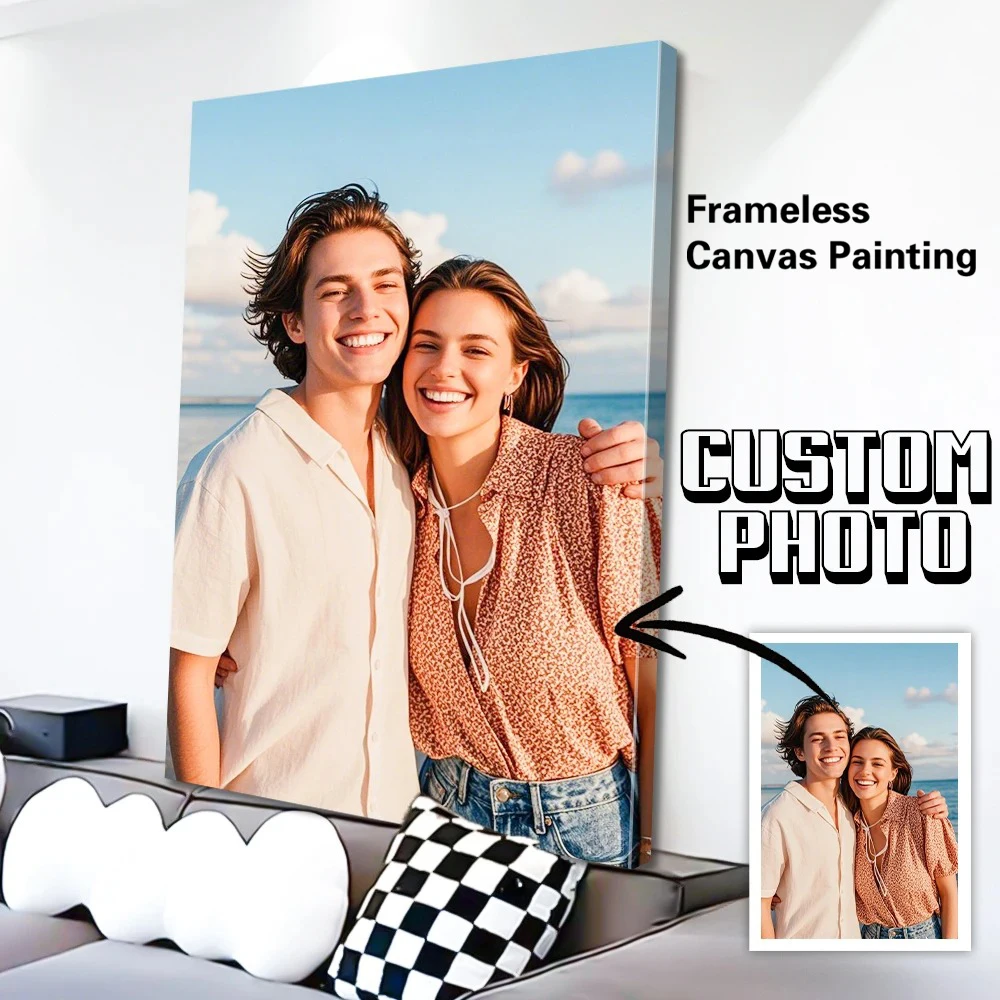 

1 шт. безрамный холст с индивидуальной печатью фотографий для пары, без рамки, для декора дома