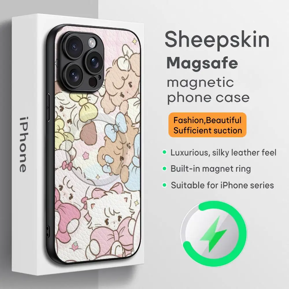 

Милый розовый дизайн Mikko для девочек, чехол для телефона для iPhone 16, 15, 14, 13, 12, 11 Plus Pro Max, роскошный роскошный чехол Magsafe из овчины