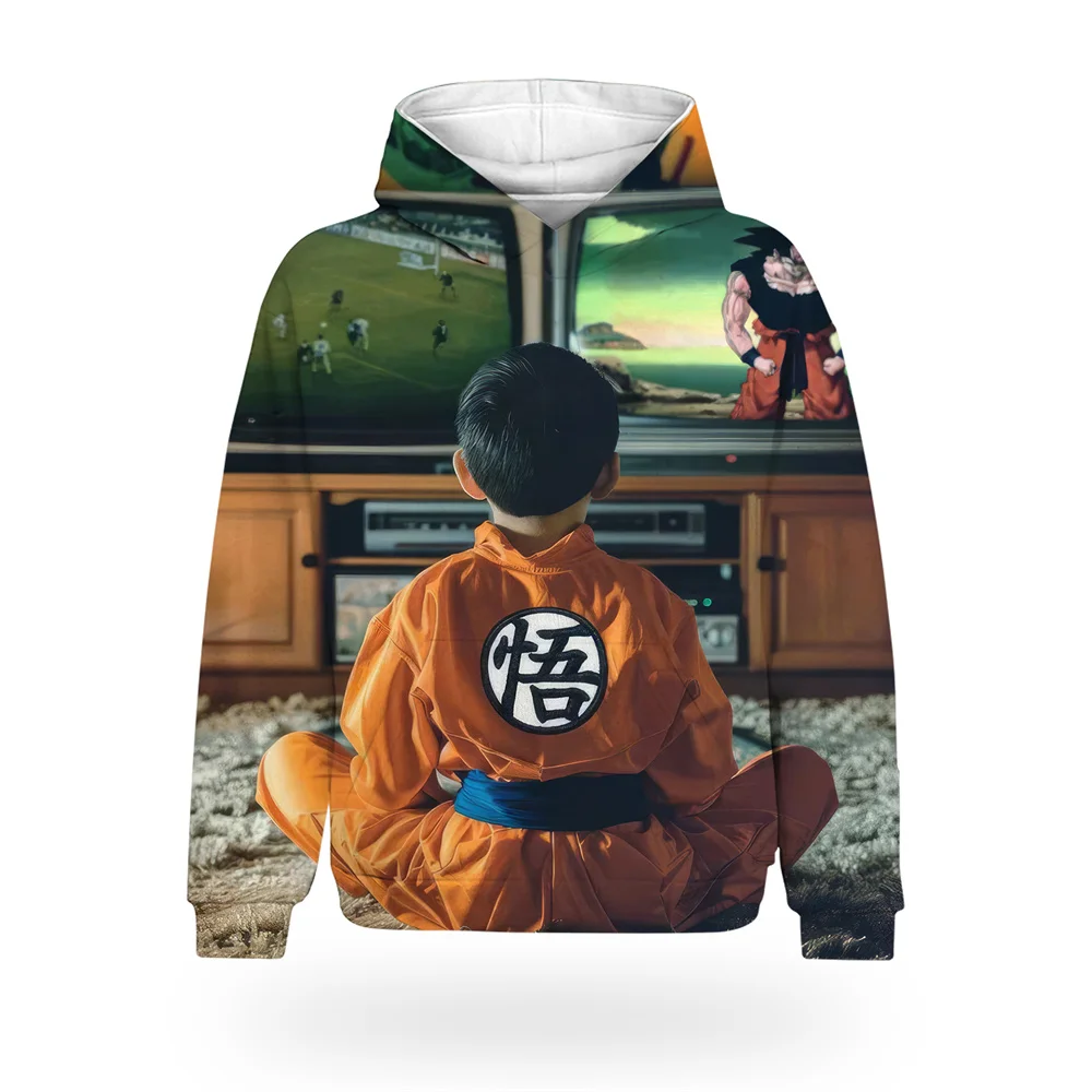 2024 Nieuwe Hot Dragon Ball Goku 3d Geprint Heren Cosplay Hoodie Kinderen Street Vrijetijdsbesteding Top Lange Mouw Herfst