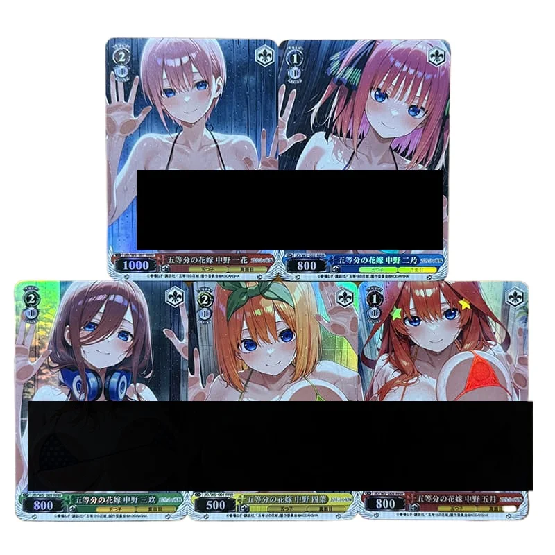 

Diy The Quintessential Quintuplets Self Control Collect Signature Trading Флэш-карта Аниме Мультфильм Позолоченная подпись 63*88 мм