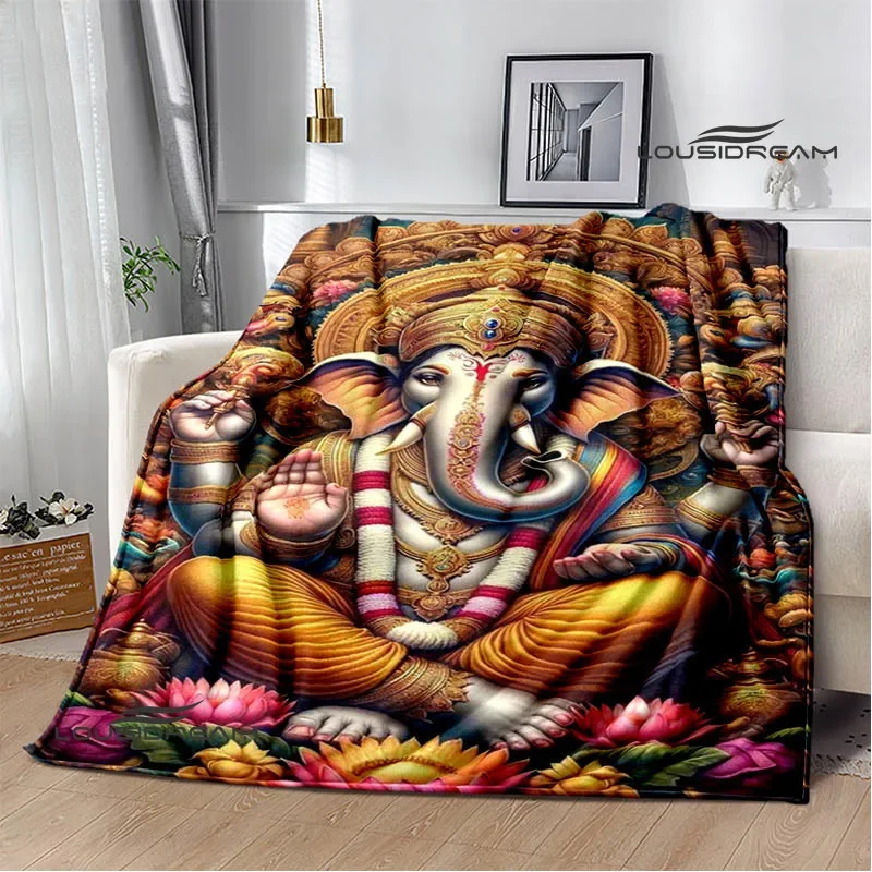 Retro Ganesha printed blankets Warm Flannel blankets Soft and comfortable blanket bed linings blankets for beds Birthday Gift