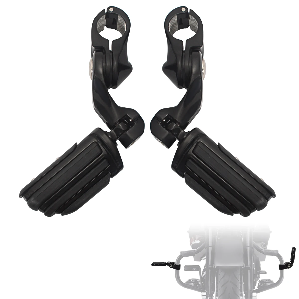 Motorrad Autobahn Fußrasten Fußstütze 1 1/4 "Motor Schutz Halterungen Schellen Für Harley Electra Road Glide Chrom Schwarz Zubehör