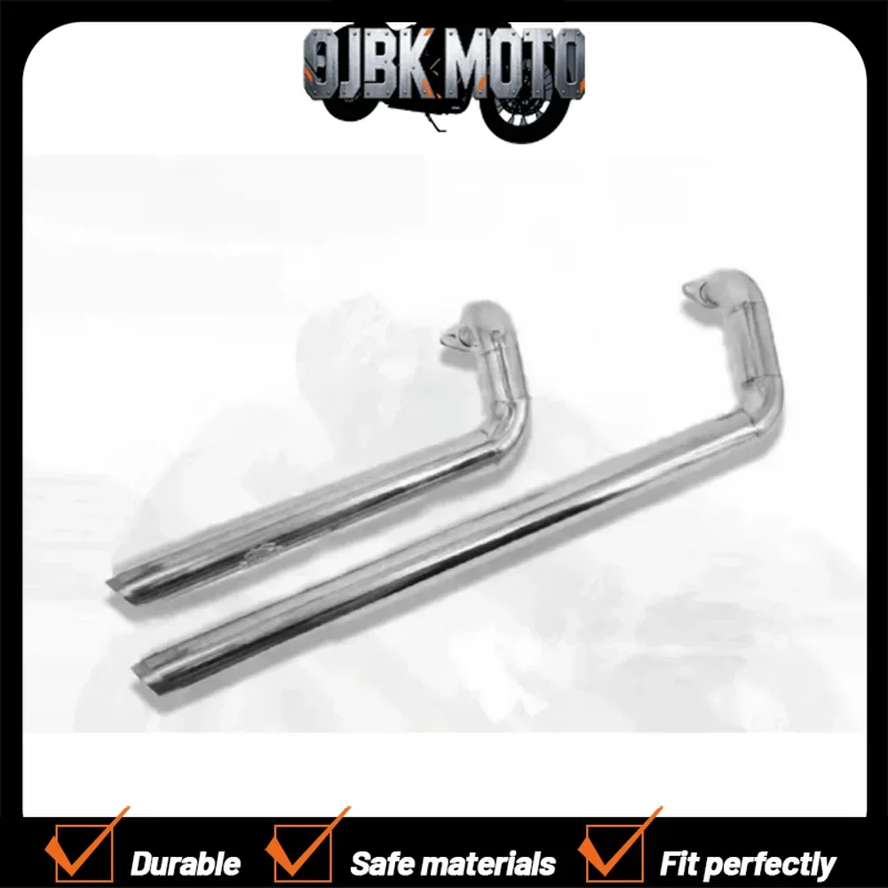 

For QJMOTOR SRV300 300 SRV 300 SRV retro motorcycle exhaust muffler pipe right side double pipe with modified horseshoe sound