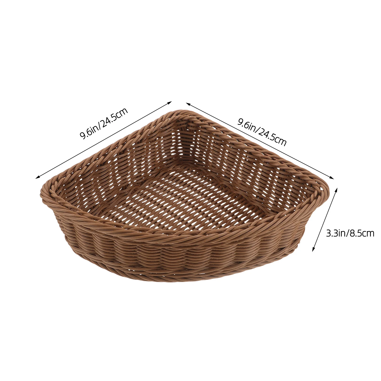 Corner Triangle Storage Basket Woven Organizer Bin For Snack Clothing Cosmetics Sundries Bathroom Wardrobe Kitchen Shelf