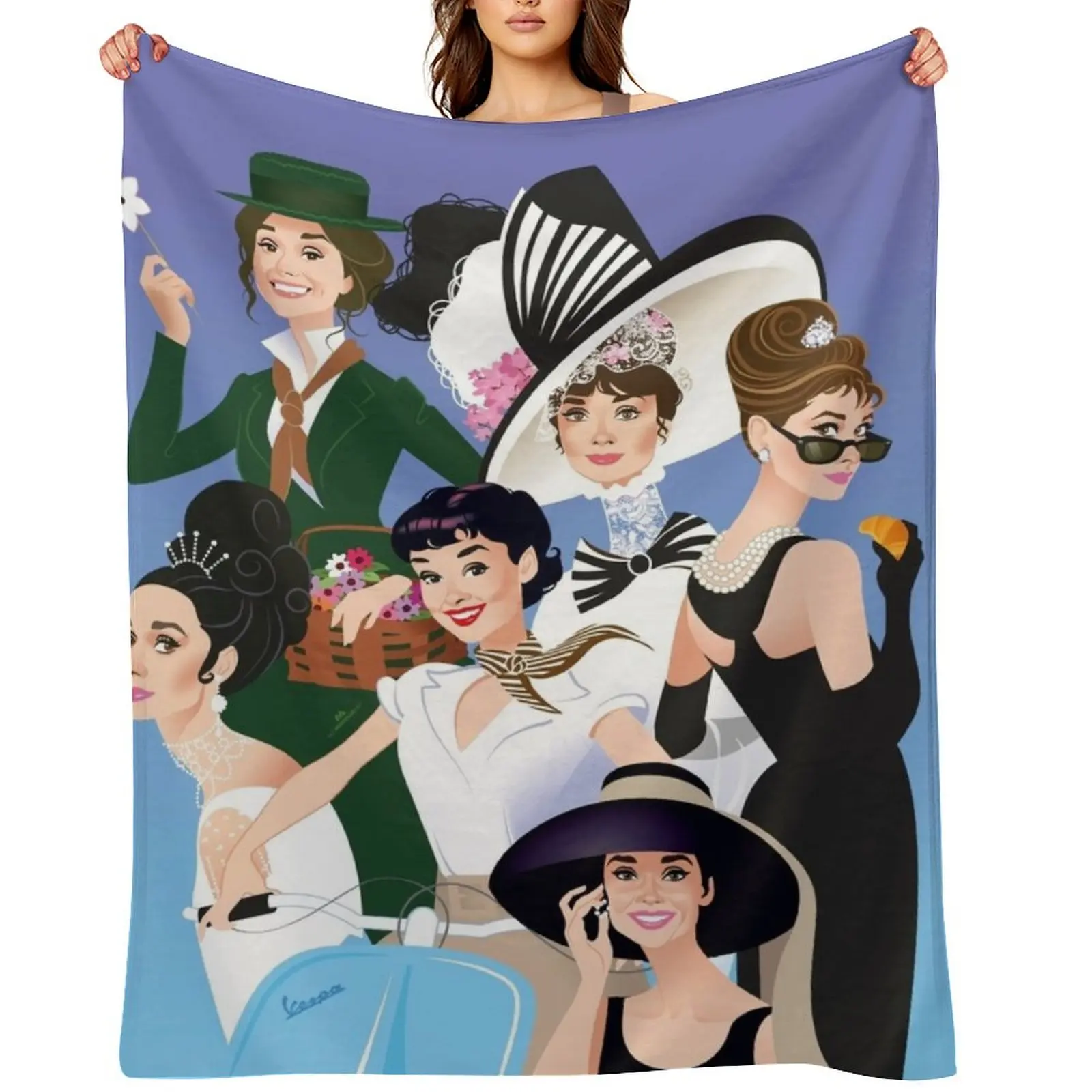Style Icon Throw Blanket Blankets For Bed Designers Weighted Plush Soft Flannel Blankets