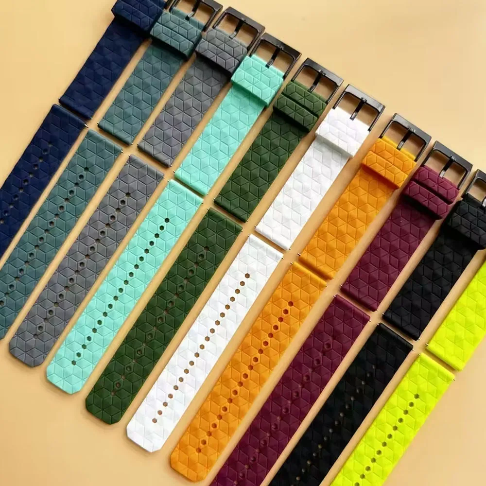 22/20mm Silicone Strap for Xiaomi Watch 5 S4 Sport S3 Football Pattern Sport bracelet For Oneplus Lite/4 3 Huawei GT 7 6 5 46mm