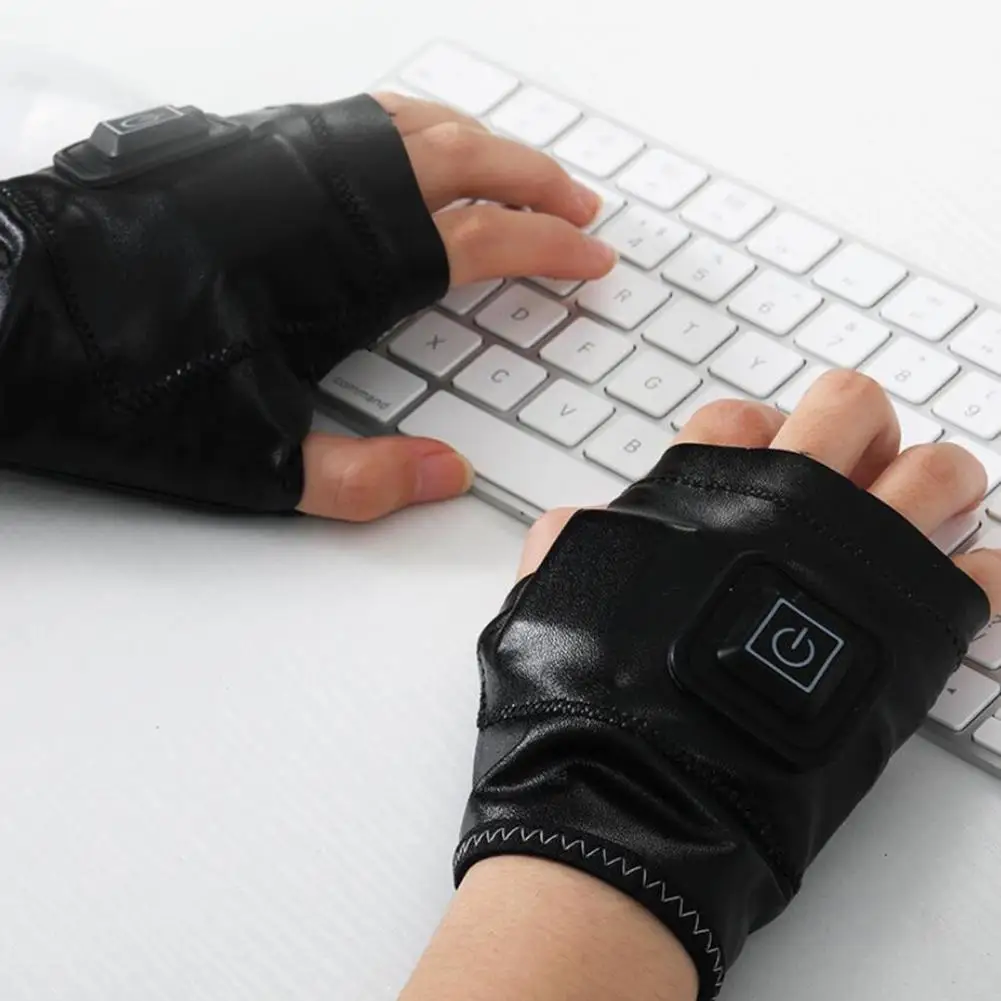 Thermal Gloves 1 Pair Soft Auto Off 5V/0.5A  Rechargeable USB Hand Warmer for Office