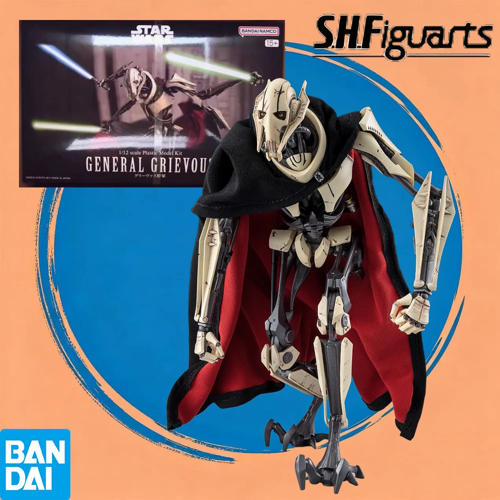 100% 정품 재고 있음 반다이 S.H.Figuarts 스타워즈: 시스의 복수 제네럴 그리버스 액션 피규어 컬렉션 모델 장난감