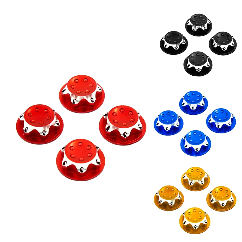 4 قطعة/الوحدة الألومنيوم محور عجلات غطاء غطاء مضاد للغبار 17 مللي متر عرافة الجوز ل RC 1:8 نموذج سيارة المضادة للانزلاق غطاء الاطارات #1