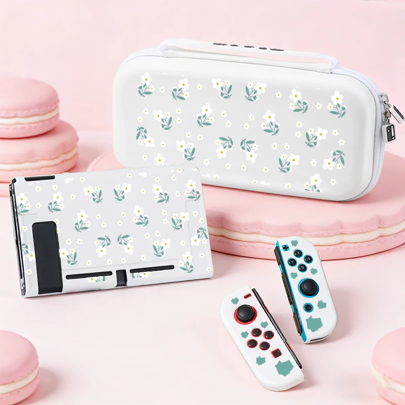 

Защитный чехол с чехлом для переноски Switch NS и OLED, конструкция двойного назначения, с несколькими отделениями, тонкий и портативный