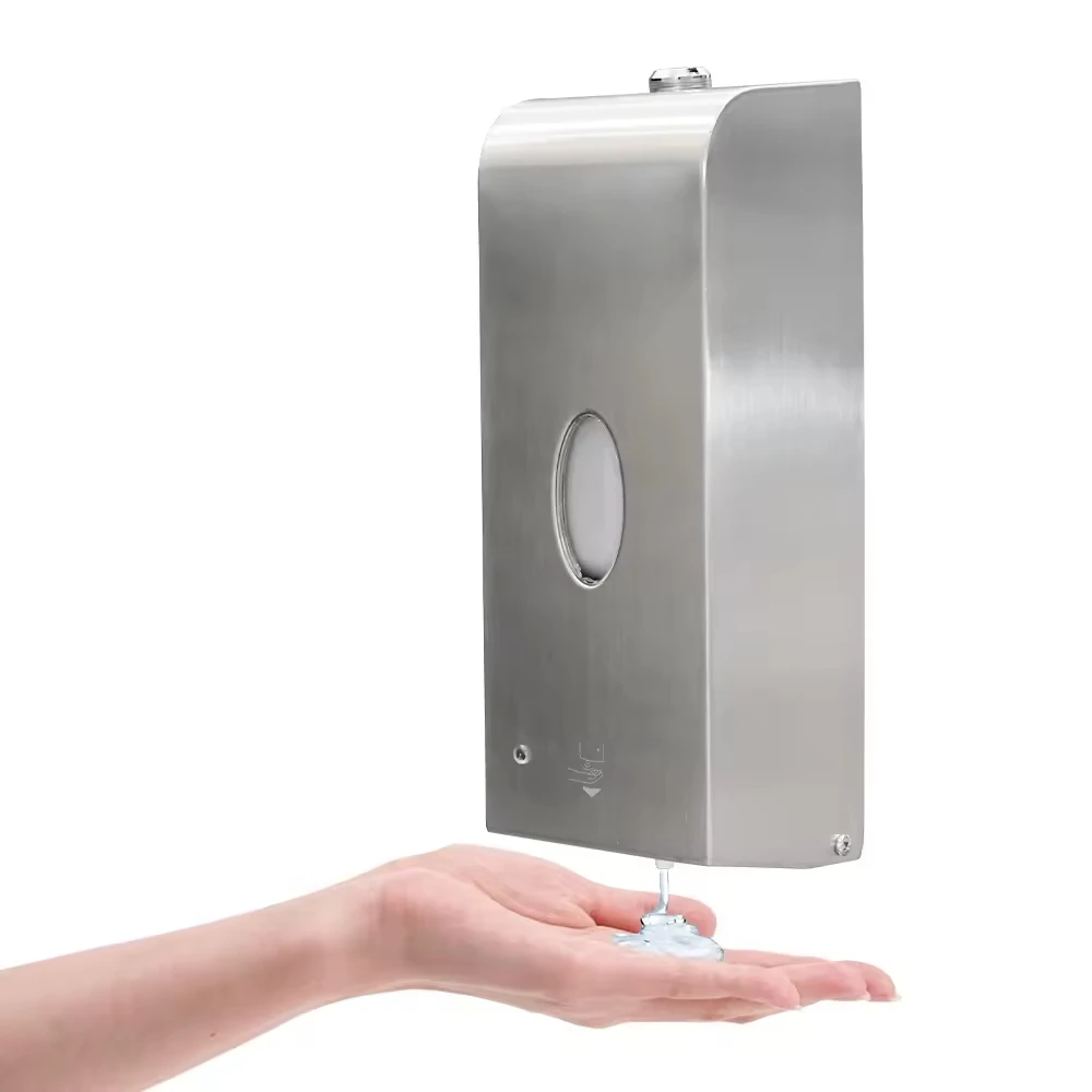 Automatic Sensor Stainless Steel Liquid Soap Dispenser Touchless Hand Sanitizer Dispenser Commercial Use Refillable for Home