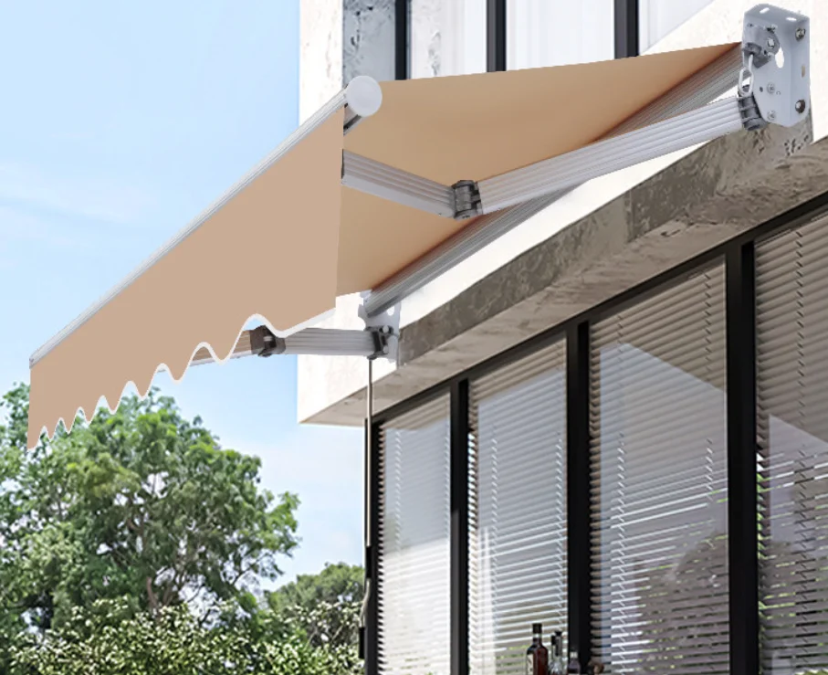 High Quality Electric Sunshade Wind Sensor Intelligent Control Easy Installation Outdoor Patio Sun Shelter UV Resistant Canopy