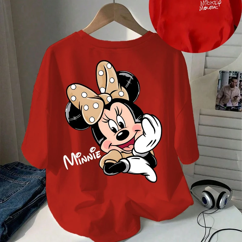 

Футболка Disney Authorizes с двусторонним принтом и забавным топом с короткими рукавами и круглым вырезом на весну и лето