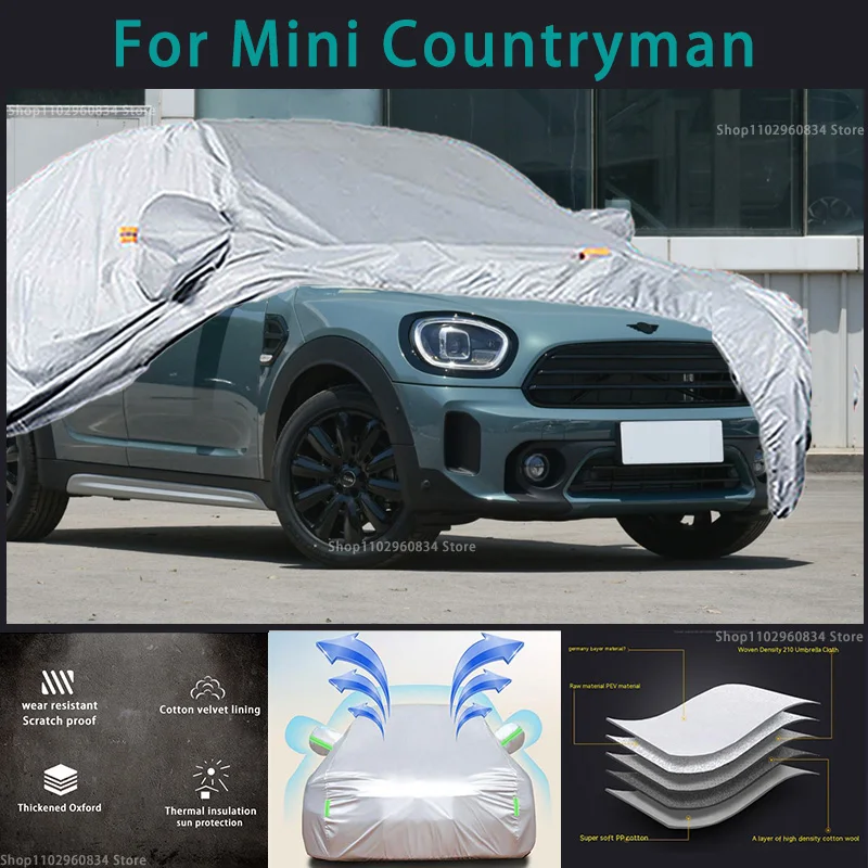 

For Mini Coutryman 210T Full Car Covers Outdoor Sun uv protection Dust Rain Snow Protective Auto Protective cover