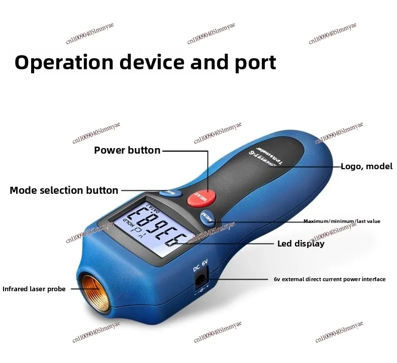 

Handheld digital tachometer dual-purpose non-contact testing automotive laser tachometer