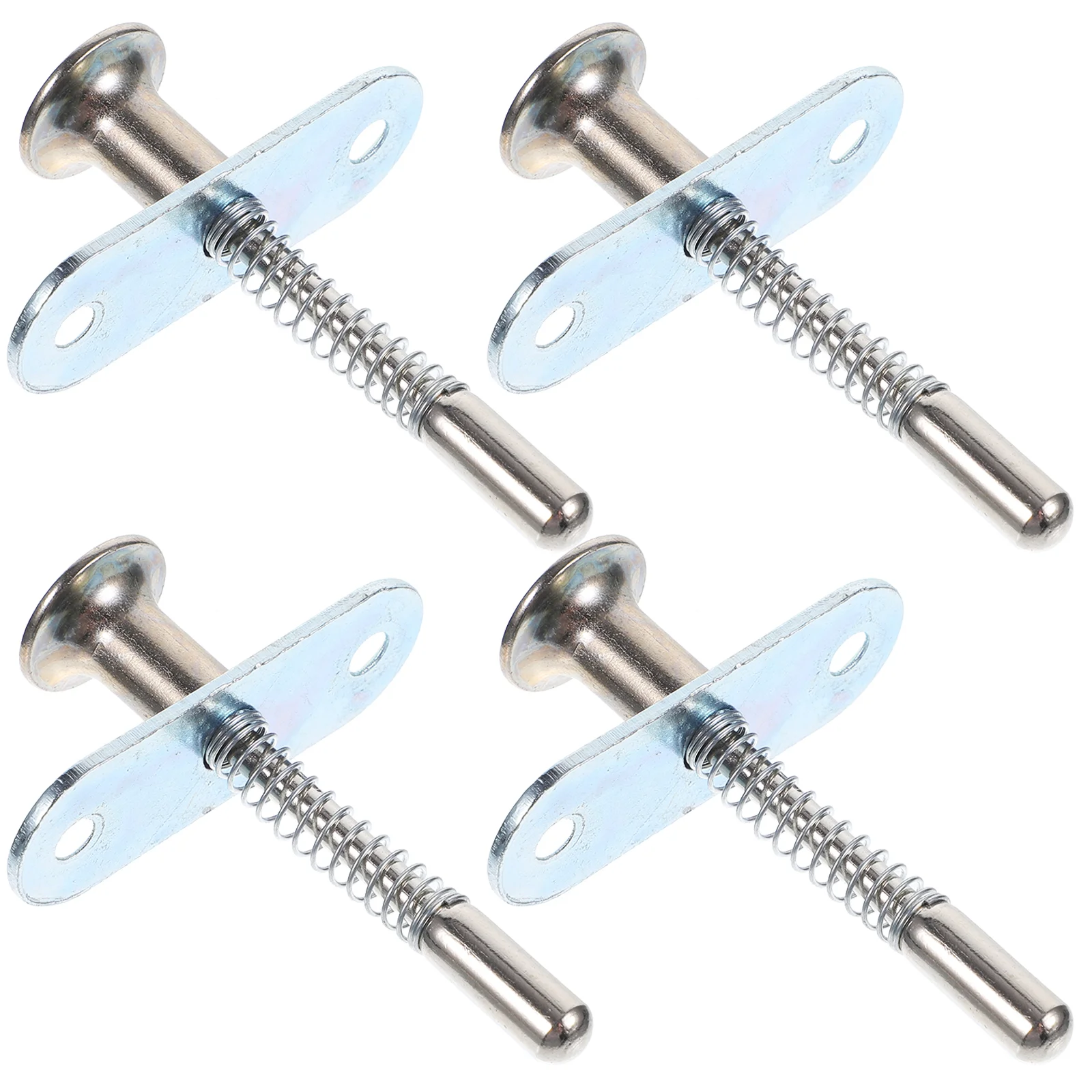 

4 Pcs Plunger Latch Spring Baby Crib Bed Fastening Fittings Latches for Cage Doors