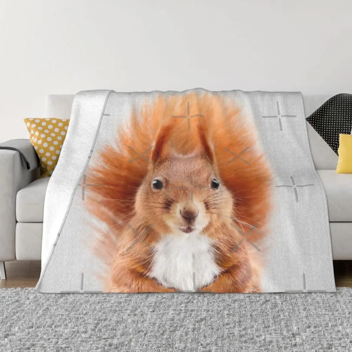 

Squirrel 2 - Colorful Home Knee Blanket Couple Blankets Winter Warm Blanket Throw Blanket