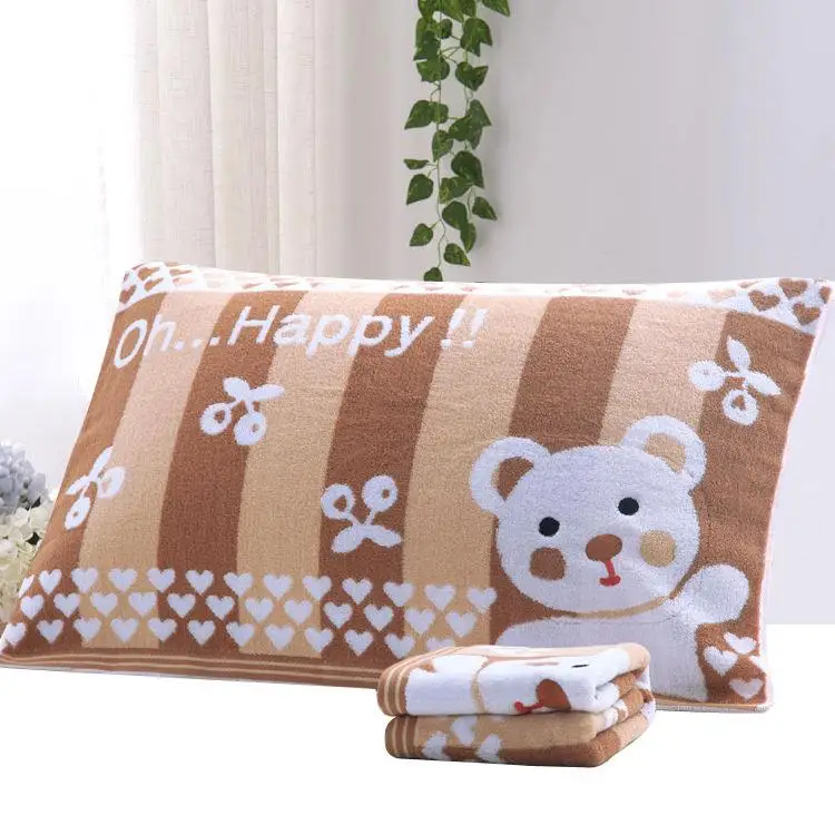 

Утолщенная наволочка из чистого хлопка для взрослых, в старинном стиле, с вышивкой, мультяшным оранжевым рисунком, мягкая, как полотенце, аксессуар для постельного белья