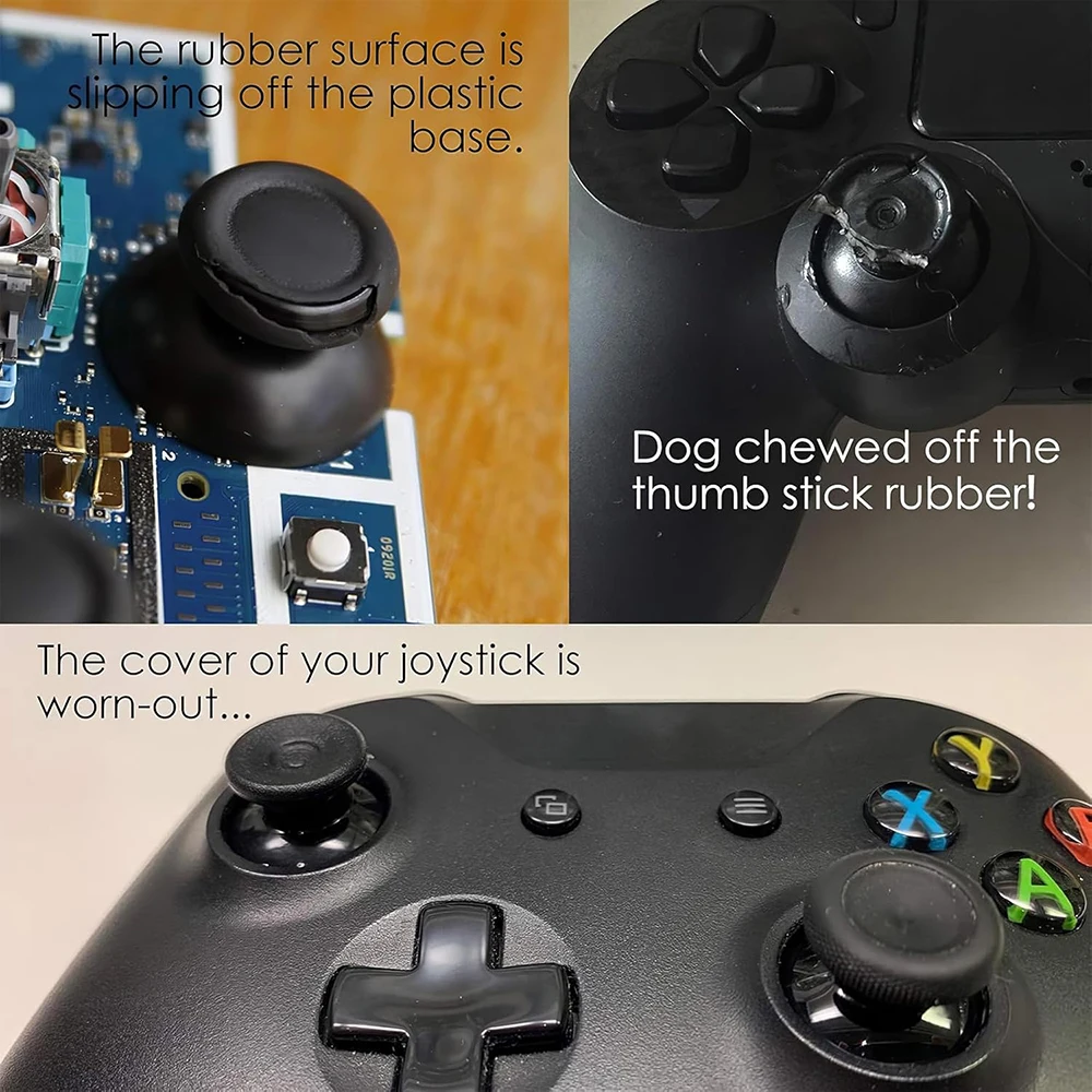 20 قطعة استبدال ثلاثية الأبعاد التناظرية Thumbsticks ل PS5 PS4 PS3 PS2 تحكم الإبهام العصي لسلسلة XBOX 360 عصا التحكم غطاء ملحق