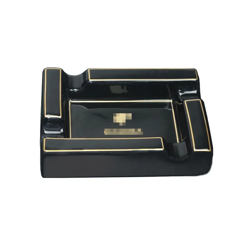 Large Ceramic Cigar Ashtray with Four Slots, A Luxurious and Creative Design Use on Desks or In Offices As A Smoking Accessory