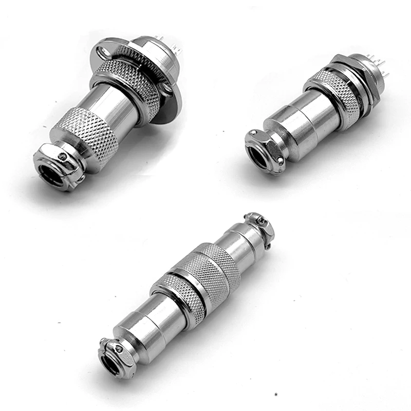 5pcs Male-Female Aviation Connector GX12 GX16 GX20 Metal Aviation Socket Coupler 2/3/4/5/6/7/8/9 Core Pin Fixed Butt Mobile Type