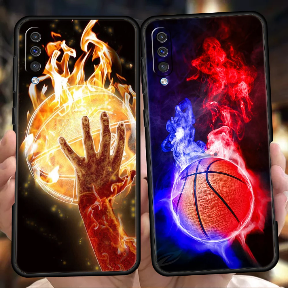 Basketball Basket Sports Phone Case for Samsung Galaxy A24 A13 A53 A73 A33 A22 A12 A02 A03 A05 A70 A50 A10 A20 5G Silicone Shell