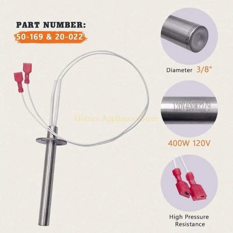 D0ABイグナイターホットロッドアンチラストグリルストーブパーツ400Wメタルストーブ暖房チューブ