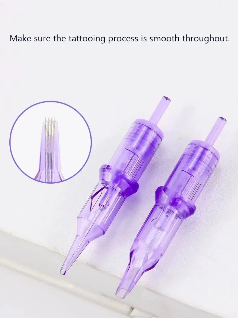 10PCS RL Tattoo Cartridge Needles Permanent Makeup Machine Pen Disposable Sterile Round Liner Needles