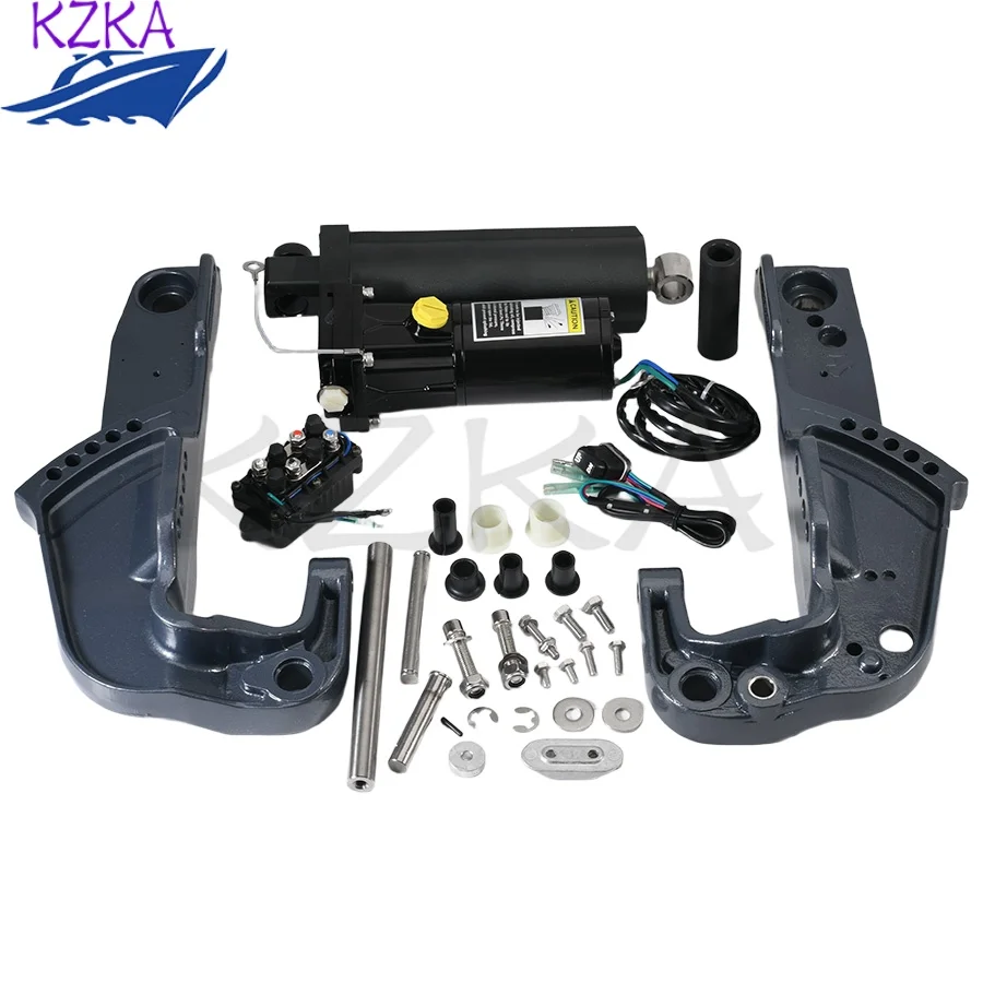 65W-43800 For Yamaha Outboad 2T 40HP 4T F25 Single Ram Power Tilt Trim Unit/Clamp Bracket Set 65W-43111-00-4D 65W-43112-00-4D