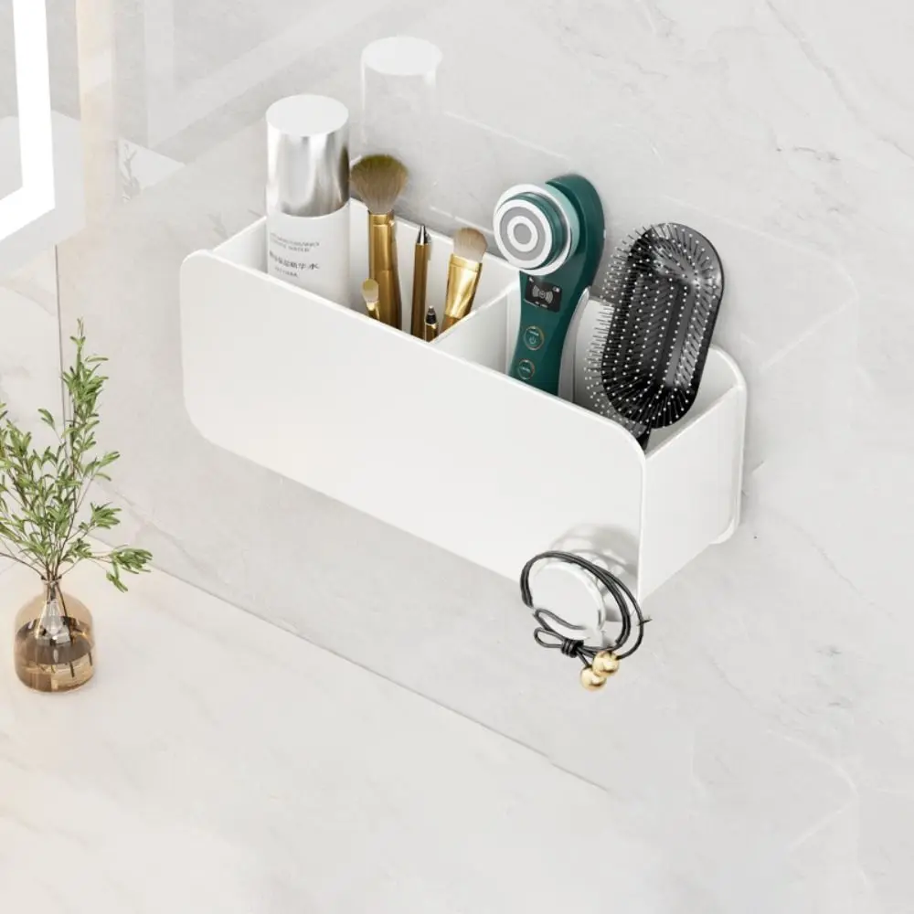 Hole-free Bathroom Storage Rack Wear-resistant High Volume Bathroom Shelf Non-condensing Multifunctional Toiletries Organizer