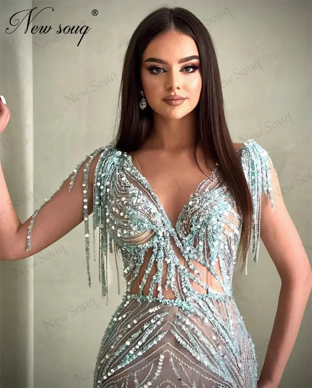 Vestidos largos De celebridades hechos a medida, vestido De noche De Dubai Couture con cuentas De diamantes para mujer, bata De boda, vestido De noche De fiesta