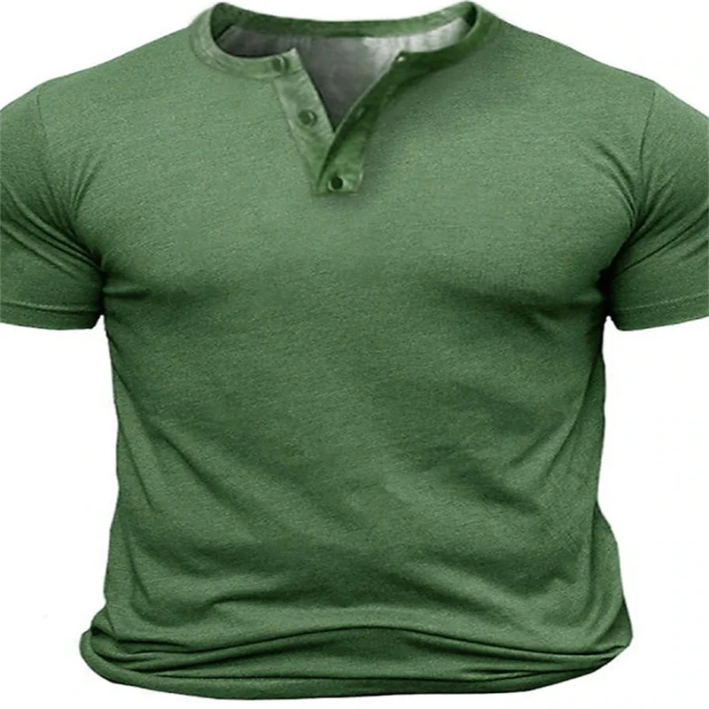 Sommer Herren Pullover Boutique Farbverlauf Bedruckt Atmungsaktiv Knopfleiste Pullover Herrenbekleidung 3D Waffel Kurzarm Mode-Oberteil – Detail 17