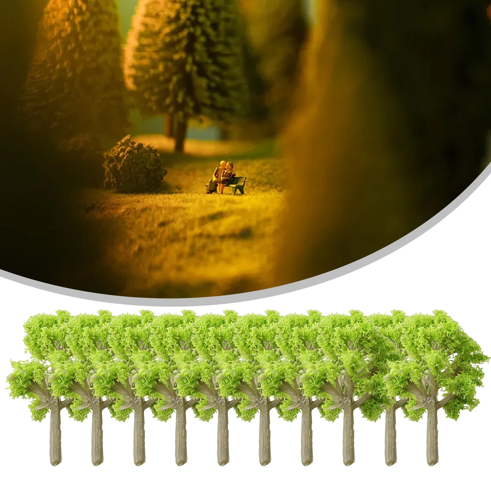 50PCS X 4cm Tree Model Garden Train Railway Architecture Landscape Layout Suitable For Urban Road Park Community Scenes
