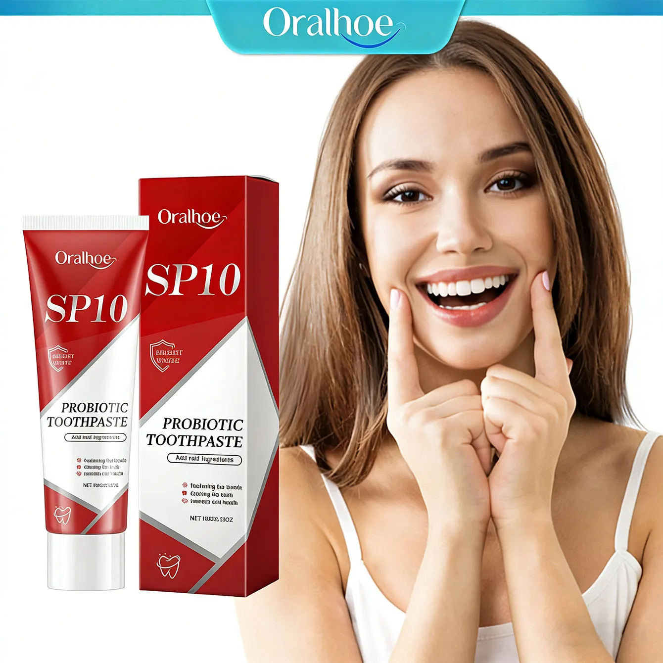 Probiotic Brightening Toothpaste Dental Stains Remover Long Lasting Fresh Breath Reduce Plaque Oral Cleaning Toothpaste