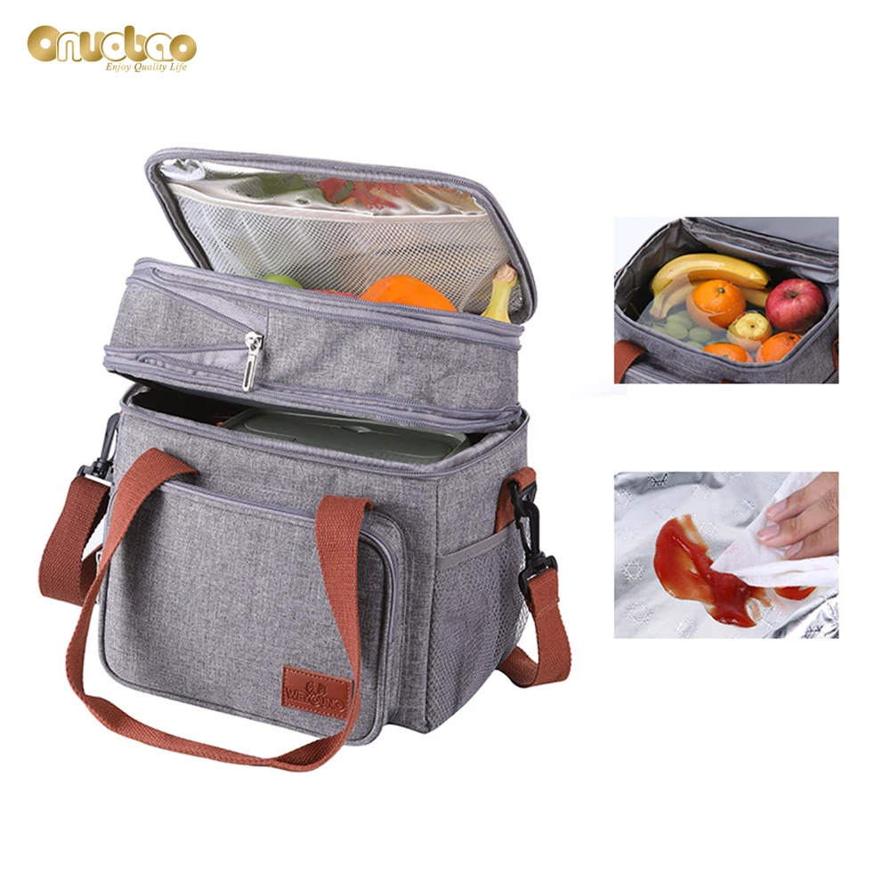 

14L Double Layer Insulation Bag Portable Lunch Bag Bento Insulation Bag Outdoor Picnic Ice Bag Can Hold Water Ice Bag