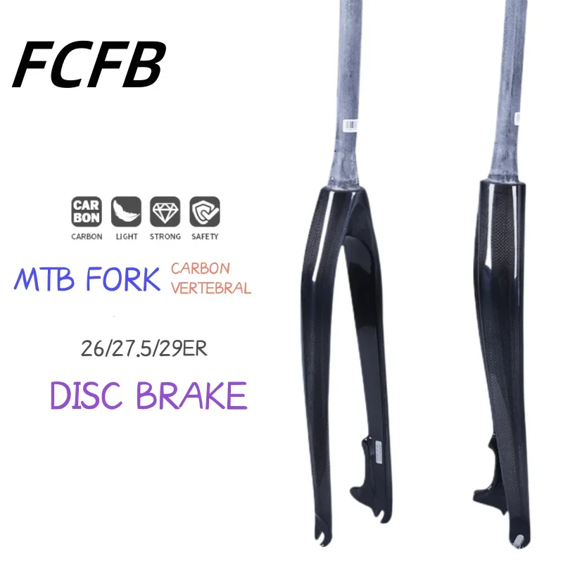 

carbon bike bicycle frame fork 3K Carbon Fiber Mountain Bike Fork Tapered Tube Bicycle Front Fork Disc Brake 26er 27.5er 29er