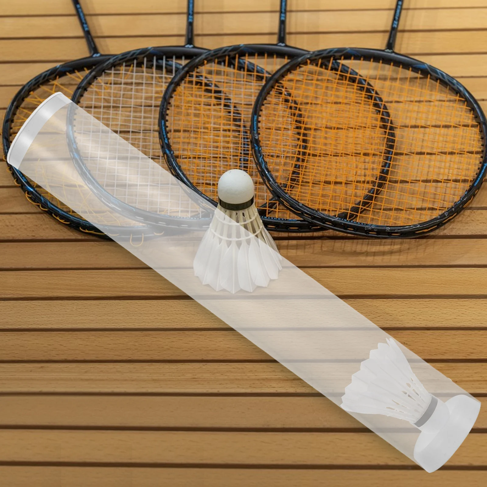 

Shuttlecocks Storage Bucket Badminton Ball Holder Tube Training Equipment Case for Indoor Outdoor Sports Gym Ball Organizer