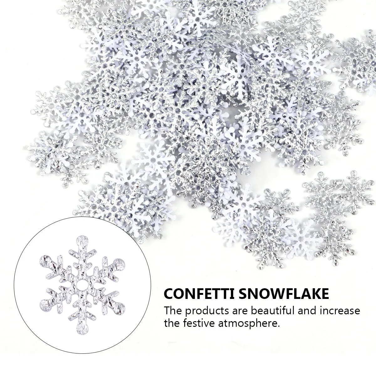 

500Pcs Snowflake Decoration Premium Christmas Confetti Festival Wedding Birthday Celebration Romantic Decorative