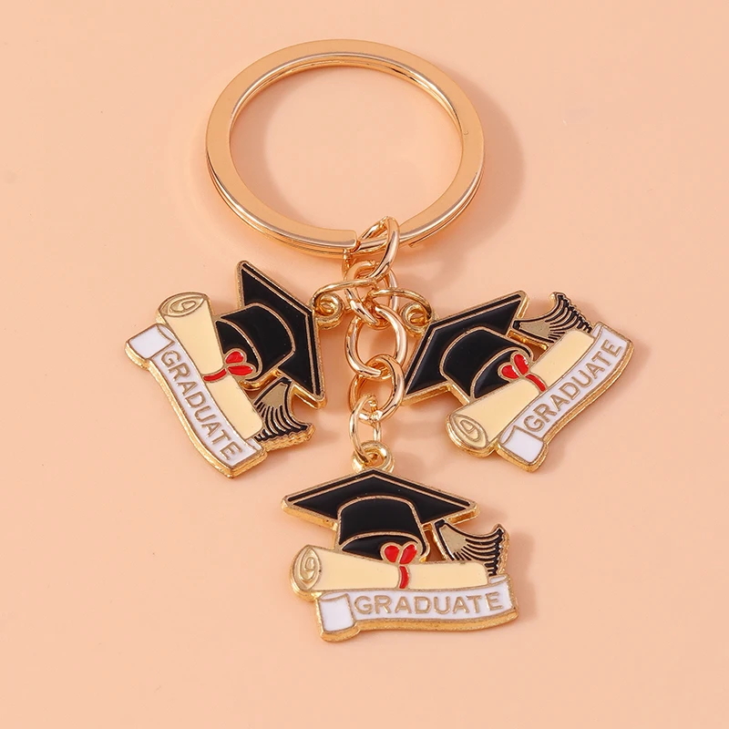 سلسلة مفاتيح لوحة مفاتيح إبداعية ، حلقة مفاتيح ملابس أكاديمية ، هدايا متدلية للطلاب ، إكسسوارات التخرج ، هدية مجوهرات لحفل تصنعها بنفسك #4