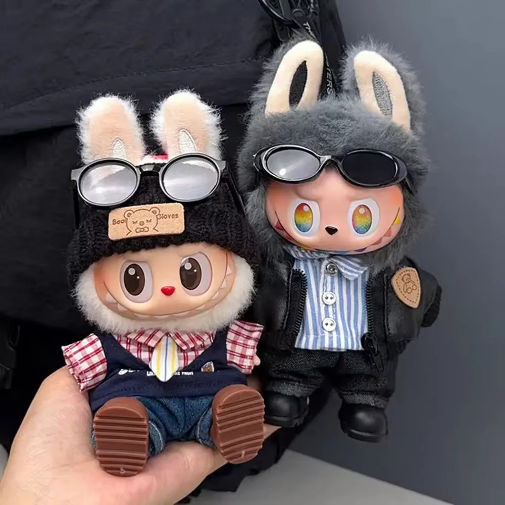 [بدون دمية] مجموعة ملابس لـ Labubu شبكة حمراء وهمية قطعتين ملابس موحدة V1/v2/v3 ملابس أطفال إكسسوارات ملابس عصرية رائعة