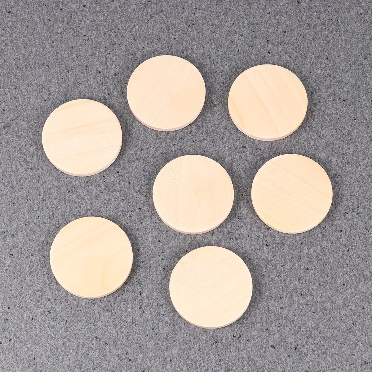 

50 pcs 40Mm Solid Wood Discs 4Mm Thick Round Wood Pieces Diy Craft Material For Painting Pendant Home Decor Sewing Accessories