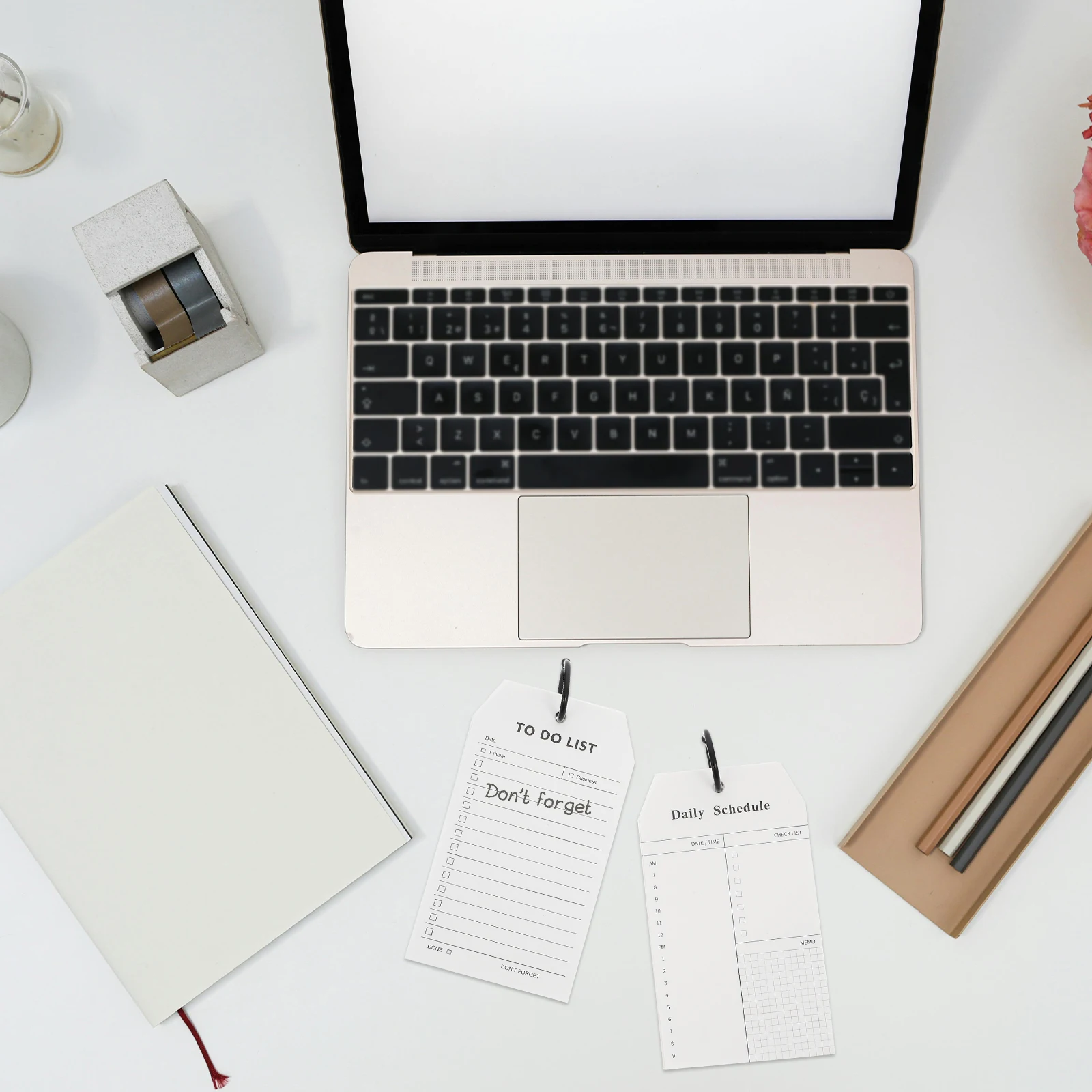 6 قطع من وسادة المذكرات الدائرية المحمولة للمخطط اليومي، ورق عالي الجودة، سهل الحمل للسفر المكتبي والمدرسة