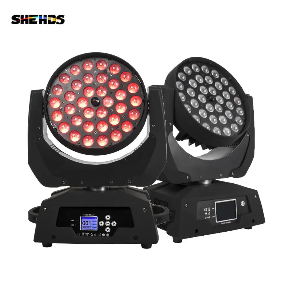 shehds led wash zoom moving head light touch screen tela chave 36x18w fit para dj disco igreja teatro festa de aniversario pcs 01