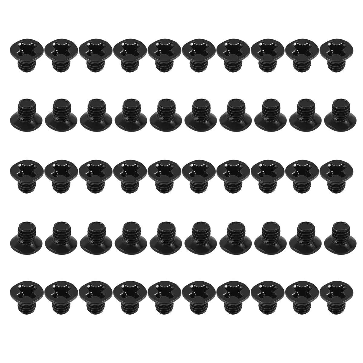 50 Pcs M3x4mm Screws Replacement Black for Laptop Hard Drive