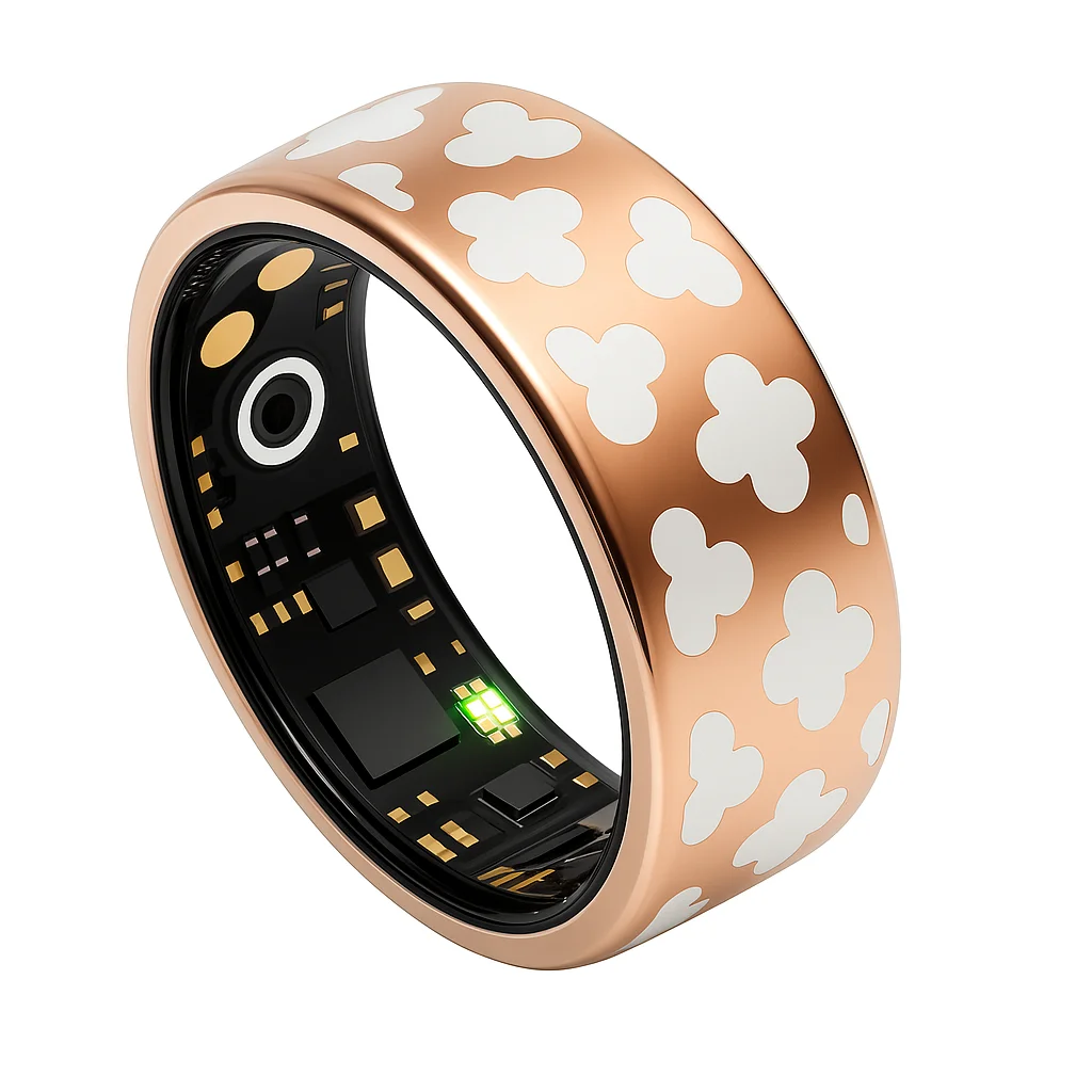 

Crystal Box Smart Ring Fitness Tracker Ring IP68 & 5ATM Waterproof Sleep Heart Rate Step Health Monitoring Blood Oxygen Tracker